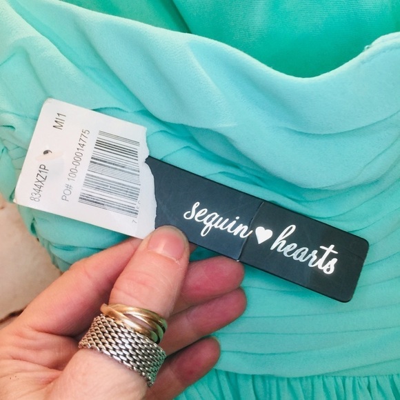 Sequence heart dress mini strapless‎ rhines… - Picture 5 of 7